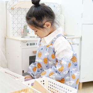 방수앞치마 국내생산 나와니스 면20수 유아미술가운 벌룬 놀이복