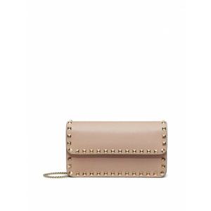 [VALENTINO] 여성 클러치 락스터드 체인 파우치 인 Garnet 카프스킨 6W2P0S61VSHP45 Nude Neutrals /8