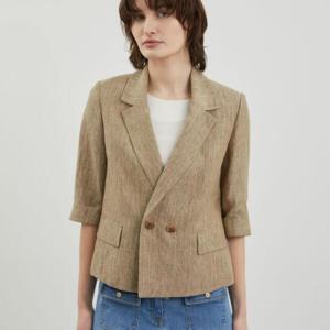 올리비아로렌 MG01 스트라이프 린넨 자켓 VOCFU4M4211