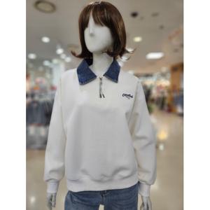 [아날도바시니]데님카라 자수 맨투맨 AY02TS30S
