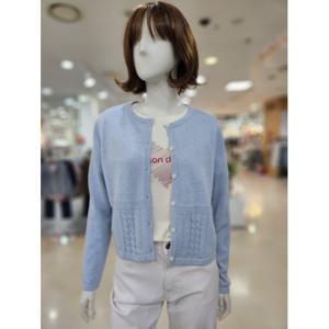 [아날도바시니]펀칭 라운드 스캘럽 가디건 AY04KC34S