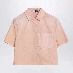 LOEWE Light pink crop shirt in cotton S616Y1DX04CO/Q_LOEW-7200