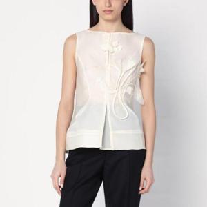MKDT STUDIO Atelier Tami 아이보리 실크 및 울 탑 25-2-053-3905SI/Q_MKDT-IV