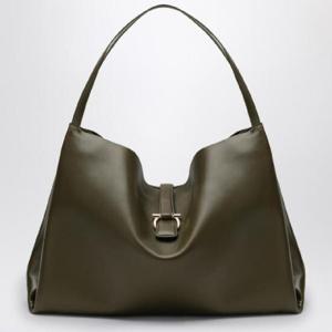 FERRAGAMO 대형 올리브 그린 가죽 토트백 0777340LE/XH_FERRA-NO
