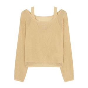 [르샵]25l2l25kpo800uu옵션나시 그물 긴팔 니트
