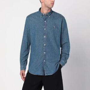 POLO RALPH LAUREN Blue denim shirt Custom-Fit 710792043001CO/R_POLOR-DE