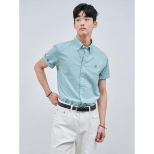 [빈폴멘] 강연 시어서커 깅엄 체크 반소매 셔츠  그린 (BC4465O43M)