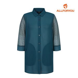 [올포유] 여성 레이스 7부 소매 아우터형 카라 블라우스 ALBLM4341-904