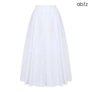 [ab.f.z] 화이트 핀턱 백밴딩 플레어 스커트 (AFX2HS37A)
