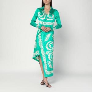 ETRO Green shirt dress with ivory print WRHA034499SP4E2/Q_ETRO-X0891