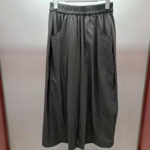 Latium HC06 시원한 허리밴딩 주머니 편한 핀턱 통와이드 9부 치마바지 팬츠 T2523pt28K