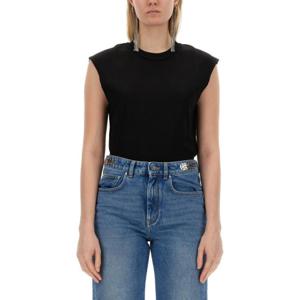 파코라반 반팔 티셔츠 24EJTE157CO0508 P001 BLACK