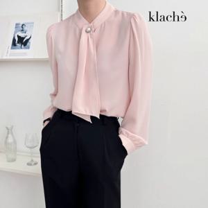 [클라셰]클라셰 하이버튼로맨틱타이블라우스_CB3SBL100A