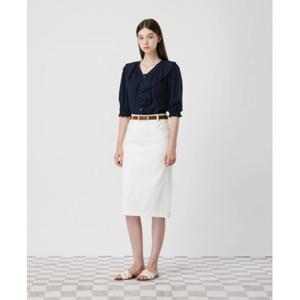 [CC콜렉트] 크링클 러플 칼라 블라우스 (C252MSC039)