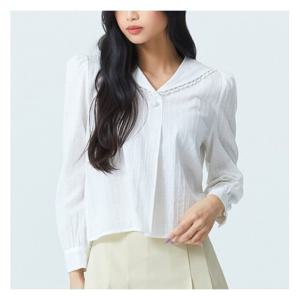 [미쏘]변형카라 띠레이스 블라우스 (MIWBLC439G-T)