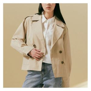 [미쏘]더블버튼 숏 트렌치 코트 (MIWJTC314B-T)
