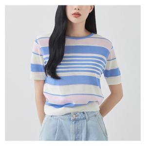 [미쏘]멀티스트라이프 반팔 풀오버 (MIWKAC61QT-T)