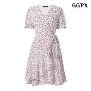 [GGPX]플라워 랩 미니 원피스 (GPBOW050D)