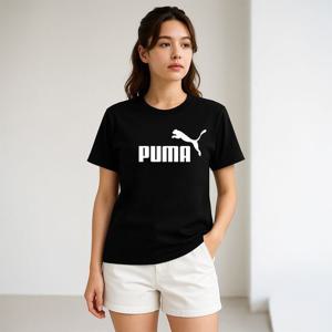 [푸마 주니어]푸마 PUMA 에센셜 로고 K 공용 반팔티 블랙 586960-01-1