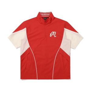 M 말본골프반팔티 CQK M4221PJK03RED 하프 집업 반팔 아노락 RED