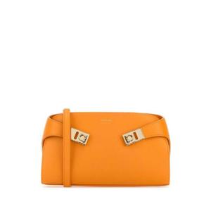 SALVATORE FERRAGAMO Orange leather crossbody bag 218964784584 TUMERICTUMERIC