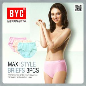 [BYC] 심플 맥시 여성 삼각팬티 3종 세트 BYL7592