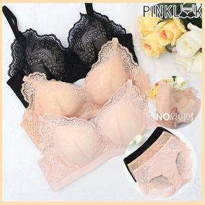 [핑크룩] 미드나잇 레이스 말랑몰드 노와이어 브라팬티2종세트