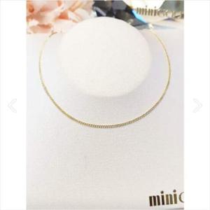 미니골드18K 베이직 커브 0.3 체인 목걸이 NNKM8002