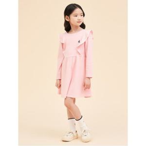 [빈폴키즈]골지 프릴 포인트 원피스 핑크(BI4171G06X)
