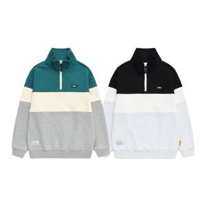 [내셔널지오그래픽 키즈] K241USW930 컬러블럭 반집업 맨투맨 2종택 1