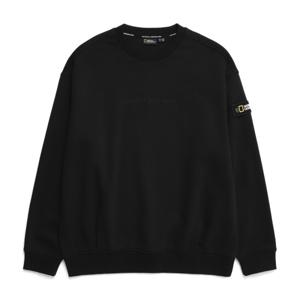 내셔널지오그래픽 N233USW030 루트라 세미 오버핏 맨투맨 BLACK