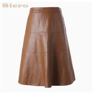 [시에로]페이크 레더 절개 미디스커트 SI1SKF414