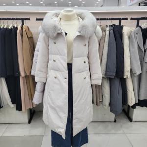 [온앤온]폭스퍼후드 더블버튼 구스롱패딩njp4whc0402