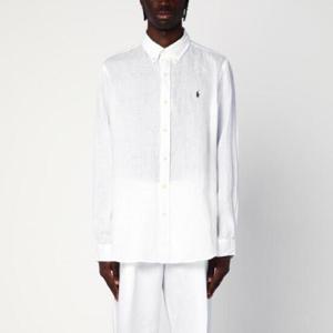 POLO RALPH LAUREN Custom-Fit white linen shirt 710966294003CO/Q_POLOR-CW
