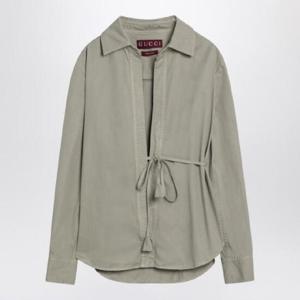 GUCCI Dusty green shirt with waist ribbon 830134XDDBP/Q_GUC-3195