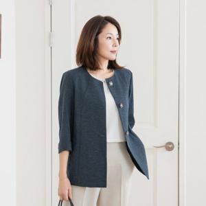 엄마옷 마담4060 노카라롤업소매자켓 여름자켓 -ZJK2505003-