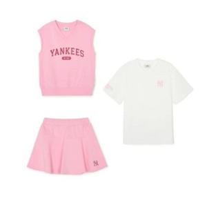 M MLB키즈트레이닝세트 NQK 7FS1V0743-50PKS VARSITY 3PCS 베스트 반팔 세트 (여아)