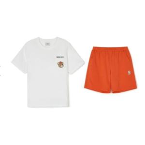M MLB키즈트레이닝세트 NQK 7AS1C0243-43ORS MONOBEAR 티셔츠세트