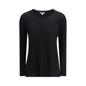 JAMES PERSE Semi transparent Long Sleeve Jersey WEK3637_BLK