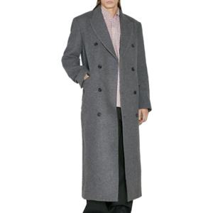25 SS 이티스 제네시스 Genesis 더블 블레스트 울 코트 그레이 A107006 Anthracite