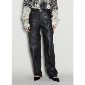 25 SS 이티스 여성 Benz 벤즈 크로커 엠보스 팬츠 A039037 Black Croco