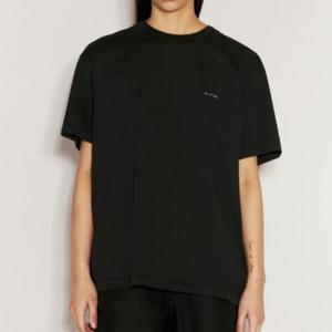 25 SS 이티스 Leon 레온 미니멀 로고 반팔 티셔츠 블랙 A330002 Black