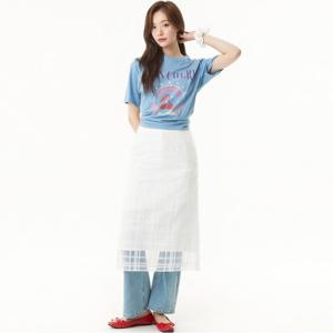 플라스틱아일랜드  (PR2WS531) 체크 레이어링 스커트