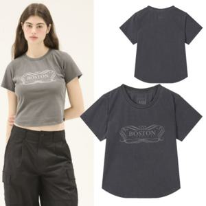 [NBA] BOS 여성 피그먼트 반팔티셔츠 (다크그레이) N252TS722P