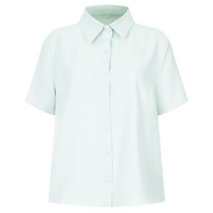 샵앤) 여성 링클프리 하객룩 카라넥 정장 반팔 블라우스 INT-WBL-20544-라이트민트