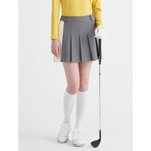 빈폴골프 여성 애쉬 배색 포인트 기모 플리츠 큐롯 BJ2926A274
