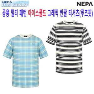 [네파][티셔츠 반팔티셔츠](7JD5363)_공용 멀티 패턴 아이스콜드 그래픽 반팔 티셔츠(루즈핏)