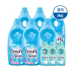 다우니 탈취파워 섬유유연제 레몬그라스와라일락 1Lx6 +200ml 3개증정