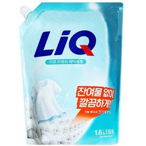 리큐 프레쉬 드럼 1.6L 액체세탁세제 리필 찬물 가능 신혼집선물