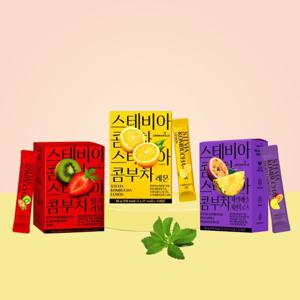 아로마빌 스테비아 콤부차 10스틱 (레몬/딸기키위/파인애플패션후르츠)
